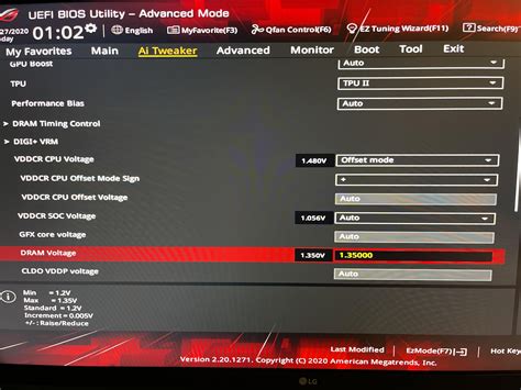 dram voltage 1.35|RAM voltage is 1.35 but CPU.
